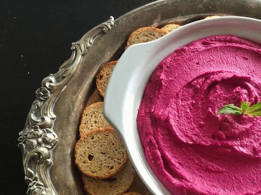 Foto de sfeclă Hummus cu mentă
