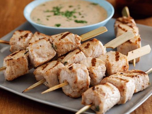 Photo Brochete de porc Thai