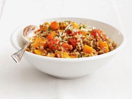 Foto Salată caldă de dovleac și boabe de grâu