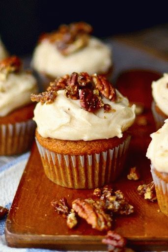 Cupcakes cu dovleac foto cu cremă de caș