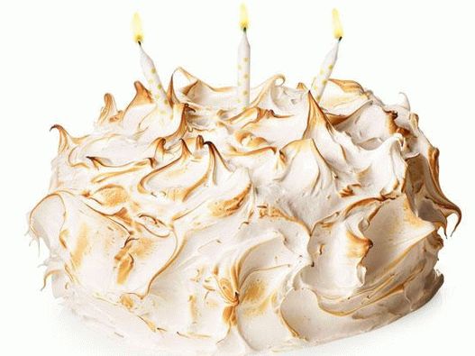 Foto cu Lemon Kurd Meringue Cake