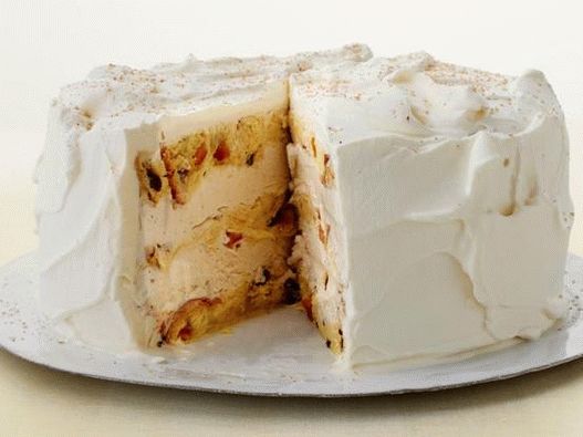 Prăjitură cu înghețată de fotografie cu panettone și picioare cu ou de bun gust