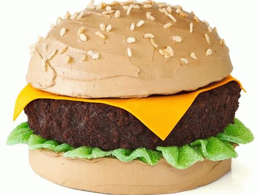 Prăjitura foto sub formă de burger