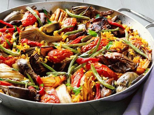 Foto paella vegetariana