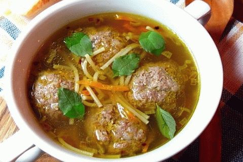 Supa Vermicelli cu chiftelute de hrișcă