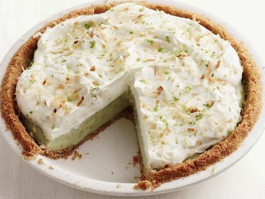 Placinta cu crema de nuca de cocos cu menta si busuioc