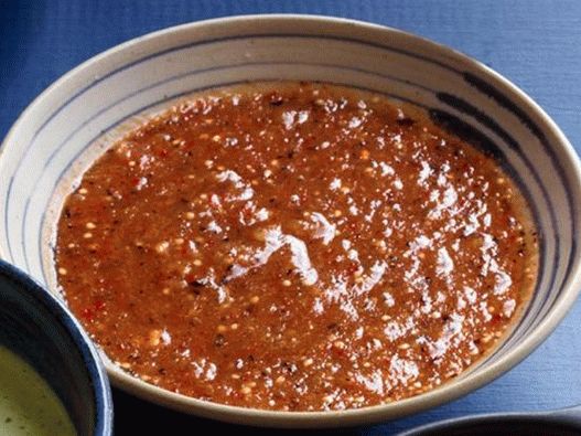 Fotografia felului de mâncare - Salsa de legume fizalis cu ardei iute