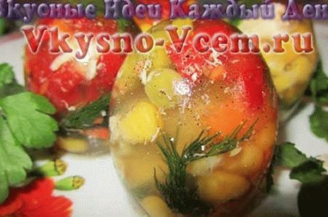 Salată jeleu în ou