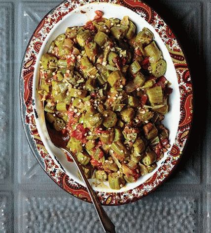 Poza coapte Okra cu Harissa
