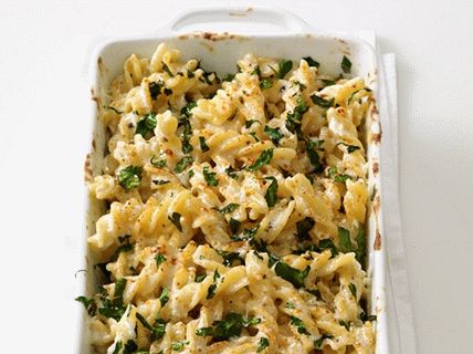 Paste Fusilli la cuptor foto cu brânză