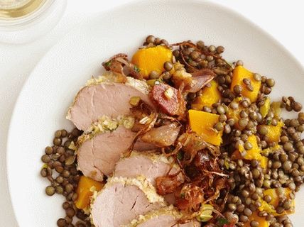 Foto de porc coapte cu linte