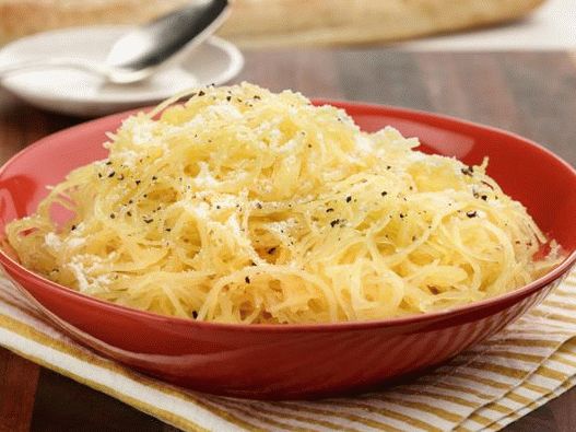 Foto dovleac spaghete coapte