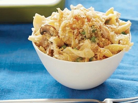 Casserole cu tăițe foto cu ton