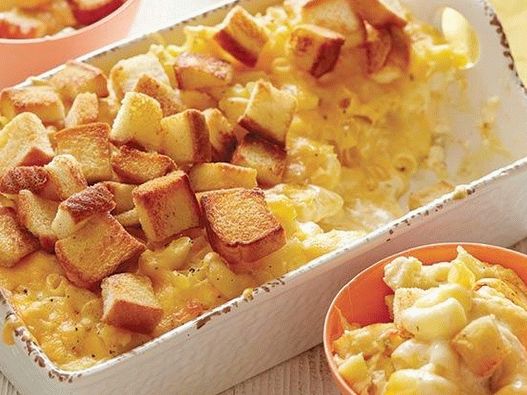 Casserole cu Paste Foto cu Brânză picantă