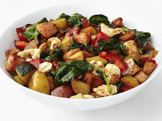 Foto cartofi prăjiți cu carne de porc afumată